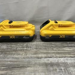 AS-IS DEWALT 20V MAX XR Lithium-Ion 4.0 Ah Battery Packs (2-Pack)
