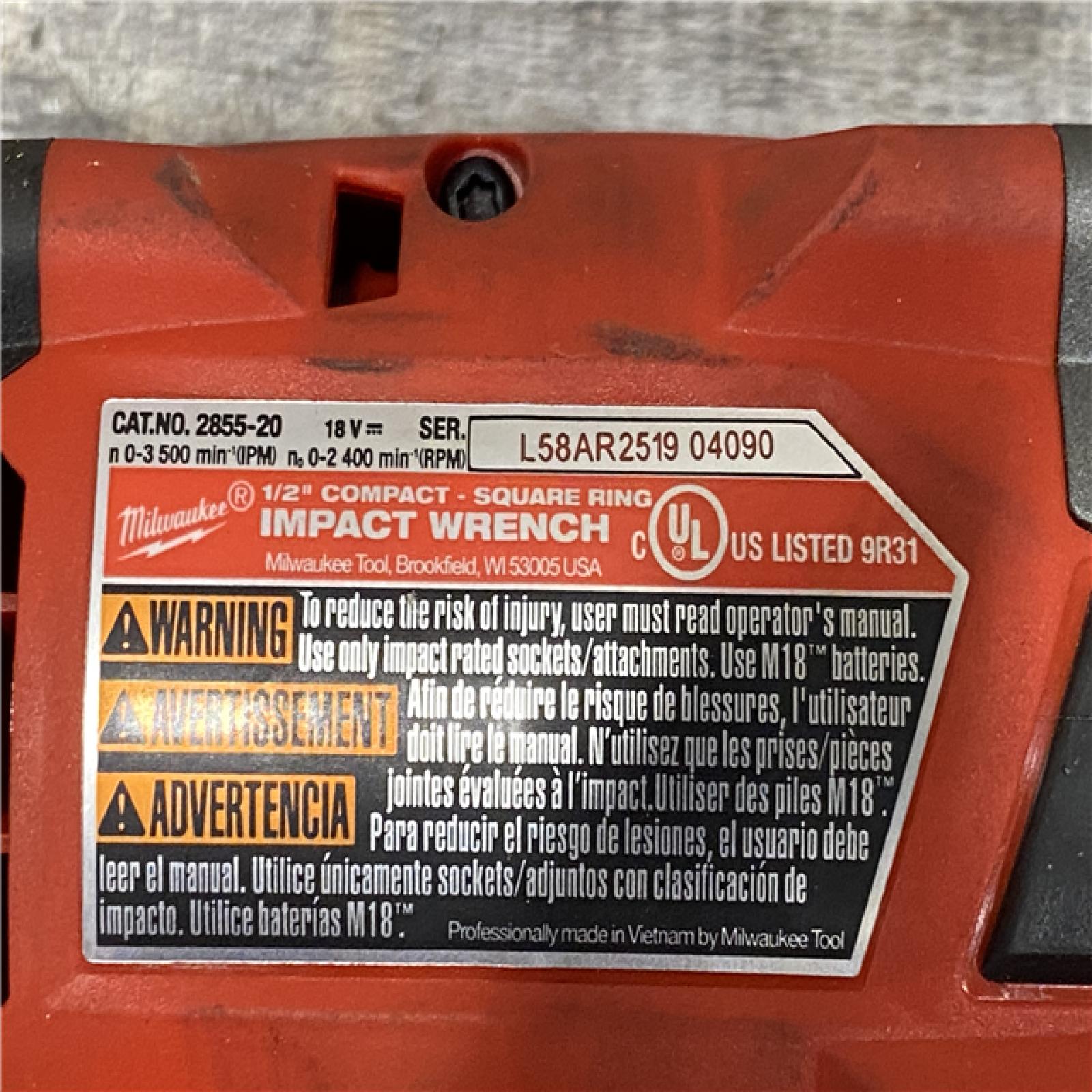 AS-IS Milwaukee FUEL GEN-3 18V Lithium-Ion Brushless Cordless 1/2 in. Compact Impact Wrench with Friction Ring (Tool-Only)