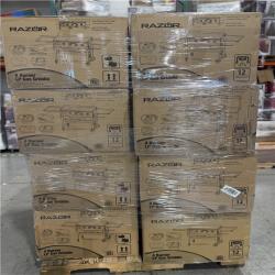 DALLAS LOCATION - Razor 37 in. 4-Burner Portable Propane Gas Griddle Flat Top Grill in Black with Foldable Shelves and Cover PALLET- (8 UNITS)