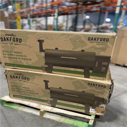 DALLAS LOCATION- Nexgrill Oakford 36A - 36 in. Pellet Grill Smoker in Black PALLET-(2 UNITS)