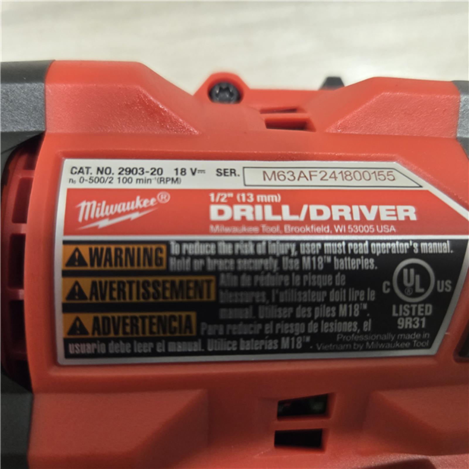 AS-IS Milwaukee M18 FUEL Cordless 1/2 Drill/Driver Kit