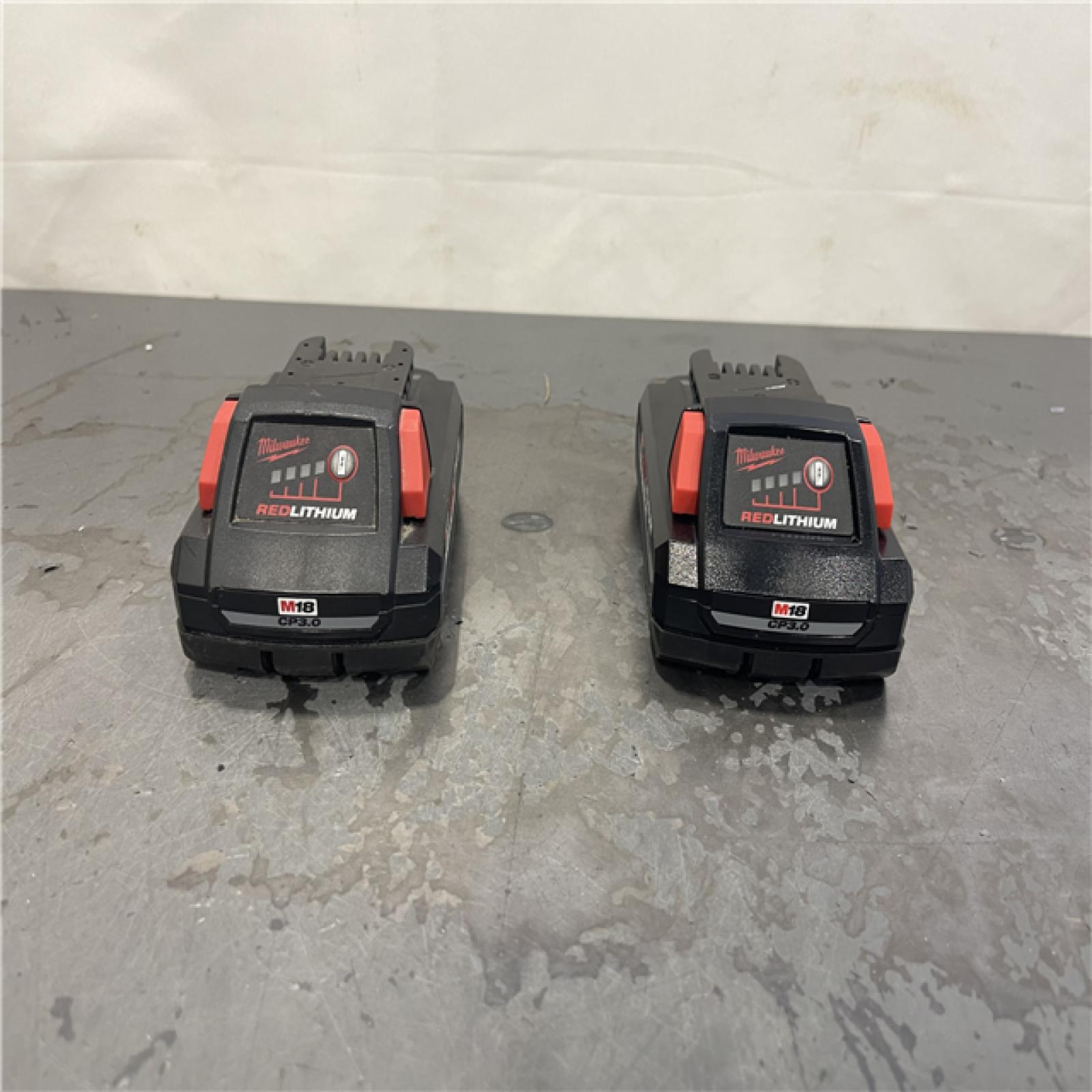 AS-IS- MILWAUKEE 18-Volt Lithium-Ion HIGH OUTPUT CP 3.0Ah Battery Pack (2-Pack)