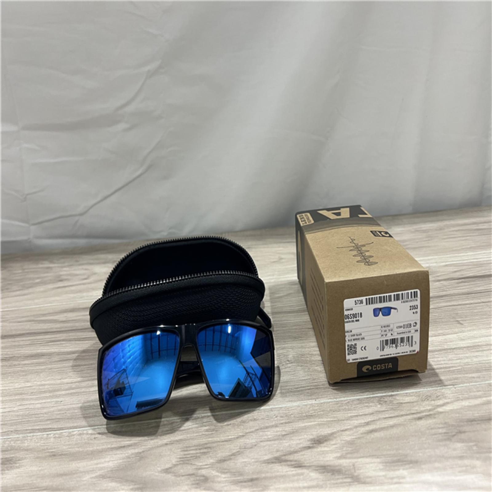 AS-IS Costa Del Mar Rincon 580G Polarized  Sunglasses  Men's  Black/Blue Mirror
