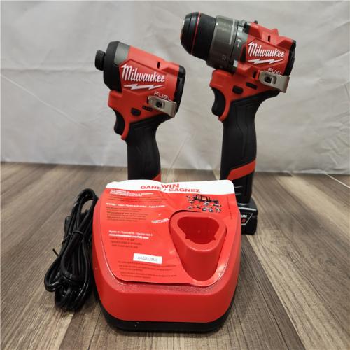 AS-IS- Milwaukee 3497-22 12V Brushless Hammer Drill and Impact Driver Combo Kit