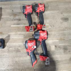 HOUSTON LOCATION - AS-IS MILWAUKEE 4 TOOL COMBO KIT W/ (2) BATTERY & CHARGER