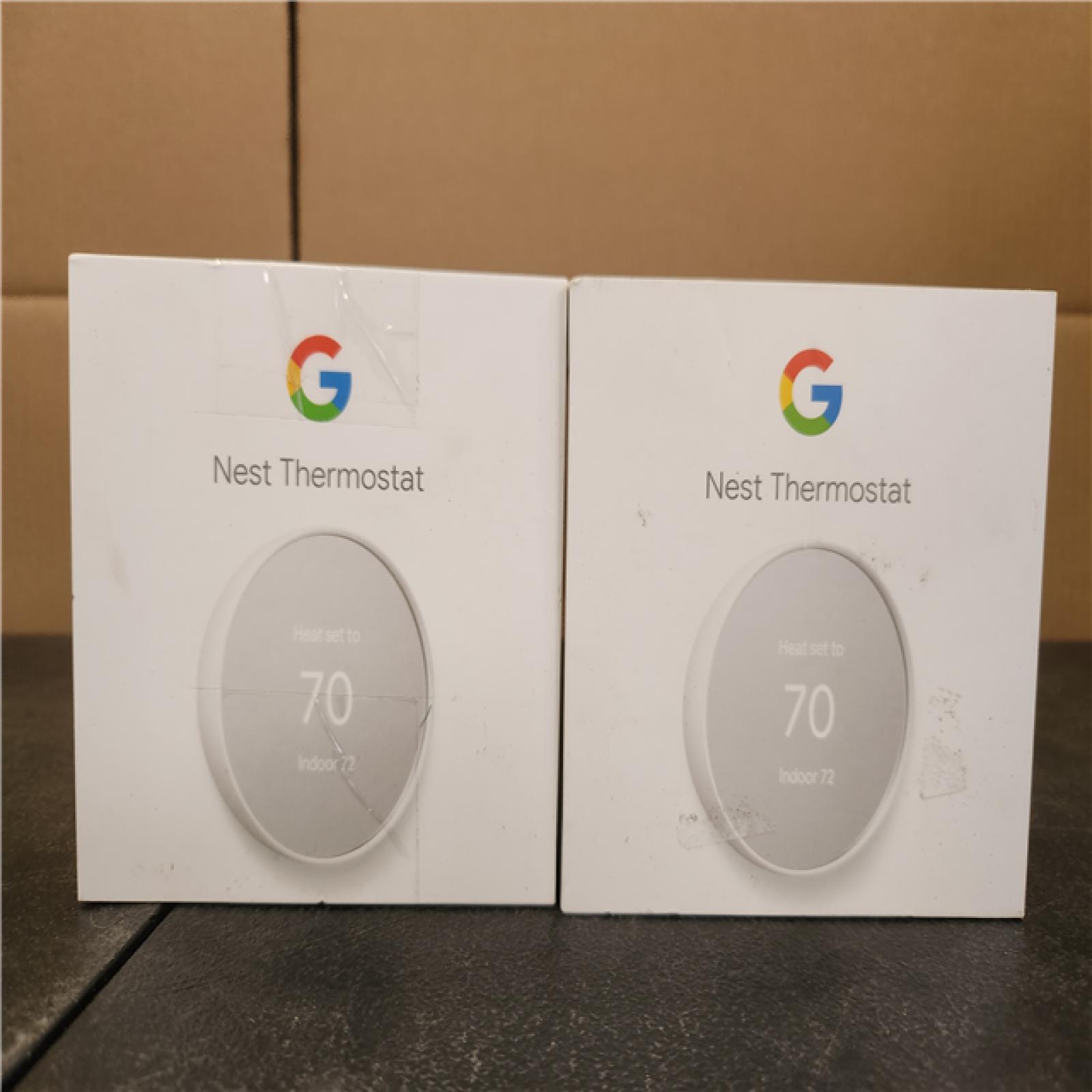 Phoenix AS-IS Google Nest Thermostat - Smart Programmable Wi-Fi Thermostat - (2-Pack)