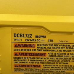 AS-IS DEWALT 20V MAX* XR Brushless Cordless Handheld Blower Kit