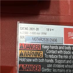 AS-IS Milwaukee FUEL 18V Lithium-Ion Cordless Brushless 6-1/2 in. Plunge Cut Track Saw (Tool-Only)