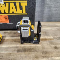 HOUSTON LOCATION - AS-IS DEWALT 12V MAX Lithium-Ion 100 Ft. Green Self-Leveling 3-Beam 360 Degree Laser Level with 2.0Ah Battery, Charger and Case