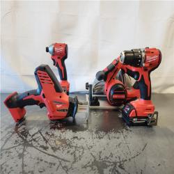AS-IS- Milwaukee M18 Cordless Brushless 4 Tool Combo Kit