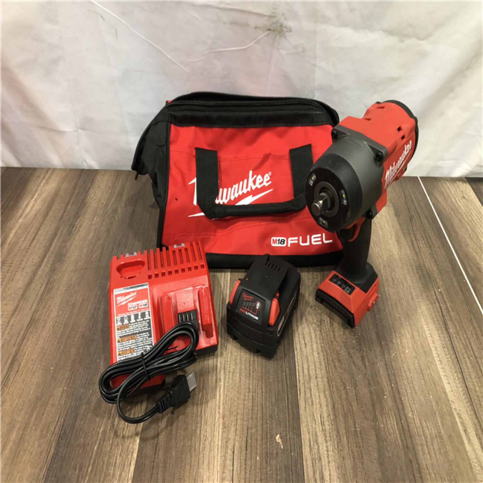AS-IS Milwaukee FUEL 18V Lithium-Ion Brushless Cordless 1/2 in. Impact Wrench w/Friction Ring Kit