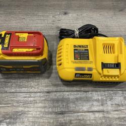 AS-IS DEWALT 20V/60V MAX FLEXVOLT Lithium-Ion 9.0Ah Battery and Charger Starter Kit