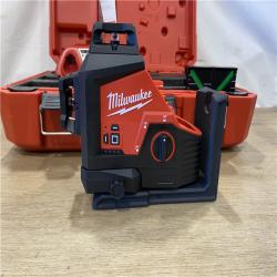 AS-IS Milwaukee 12-Volt Lithium-Ion Cordless Green 250 ft. 3-Plane Laser Level Kit