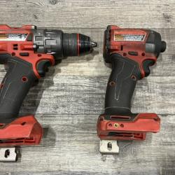 AS-IS Milwaukee FUEL 18V Lithium-Ion Brushless Cordless Hammer Drill and Impact Driver Combo Kit