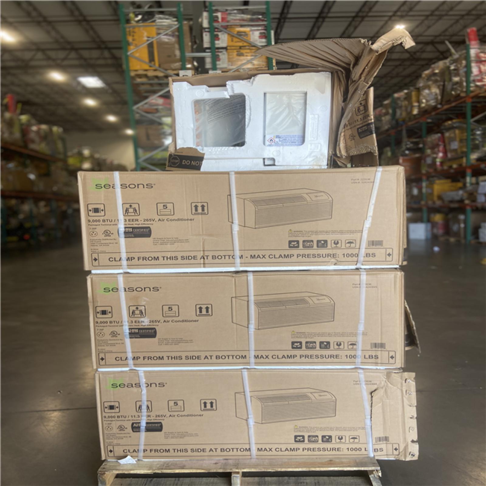 DALLAS LOCATION - Seasons 9,000 BTU 265 V, 20 amp Electric Heat/Cool PTAC (7 UNITS)