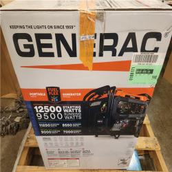 Phoenix NEW Generac 12500/9500-Watt Tri-Fuel Portable Generator  Easy-To-Use Electric Start  Wheel and Handle Kit Included