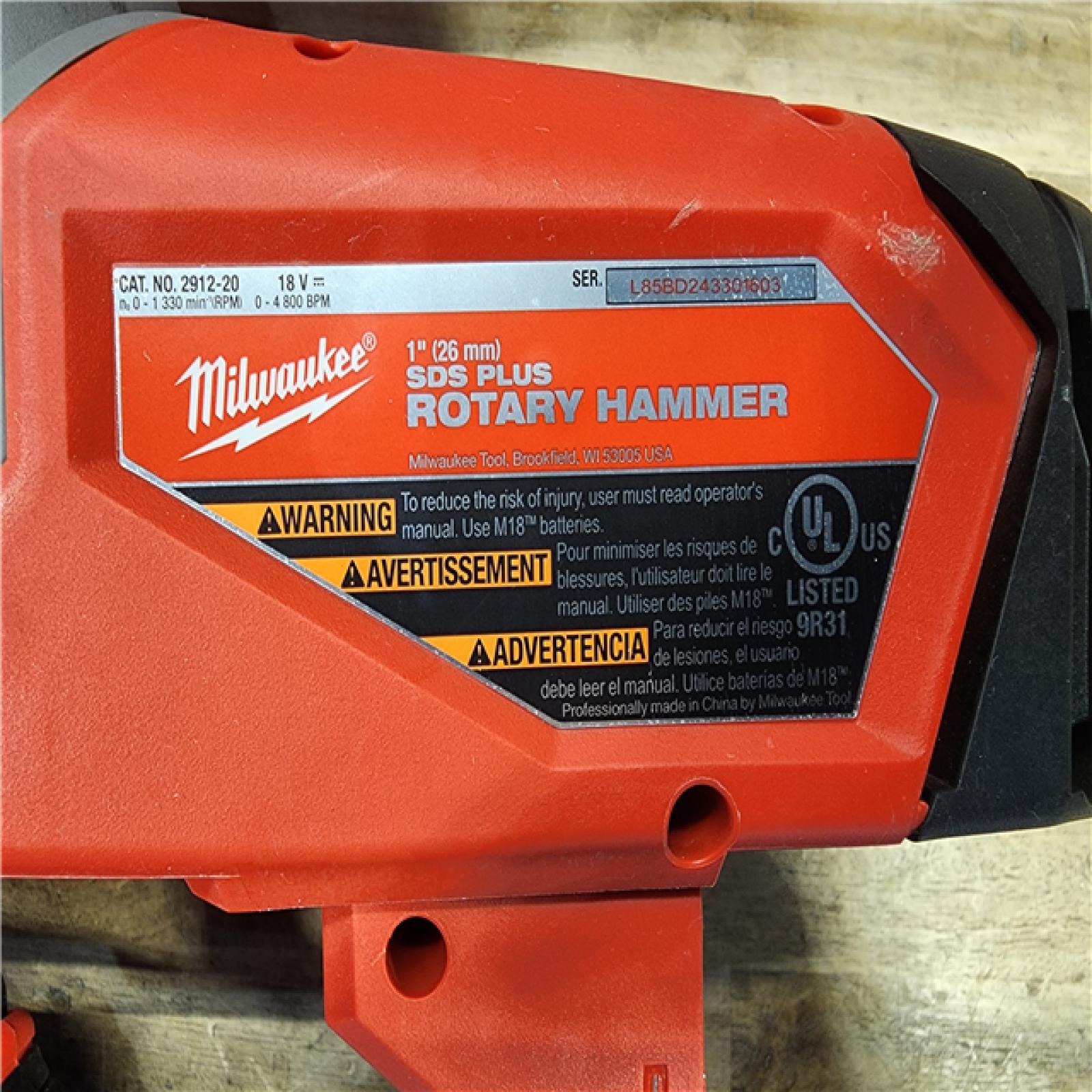 HOUSTON LOCATION - AS-IS M18 FUEL 18V Lithium-Ion Brushless Cordless 1 in. SDS-Plus Rotary Hammer (Tool-Only)