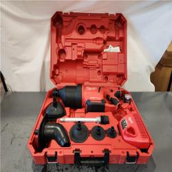 AS-IS- M12 12-Volt Lithium-Ion Cordless Drain Cleaning Airsnake Air Gun Kit with (1) 2.0Ah Battery  Toilet Attachments
