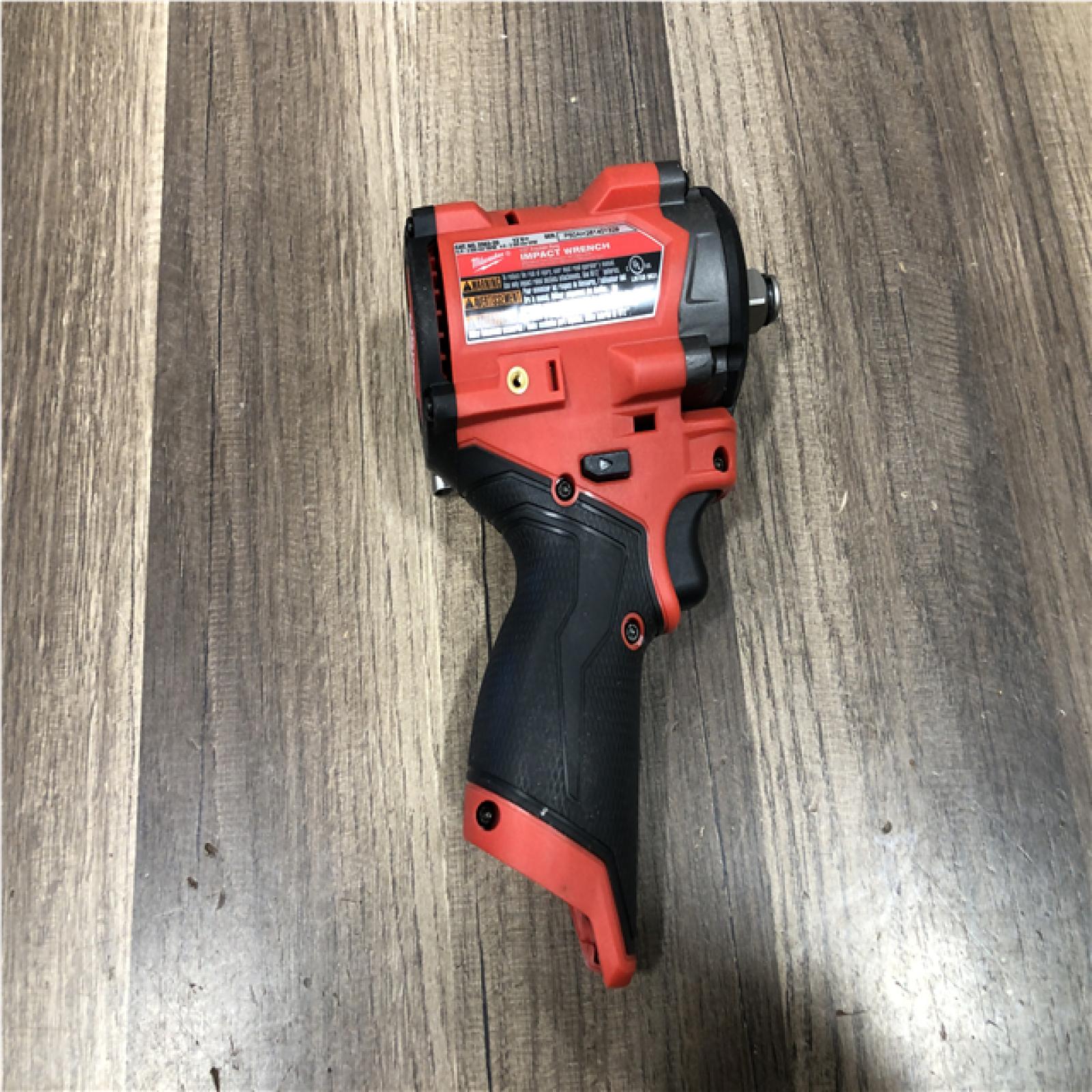 AS-IS Milwaukee FUEL 12V Lithium-Ion Brushless Cordless Stubby 1/2 in. Impact Wrench (Tool-Only)
