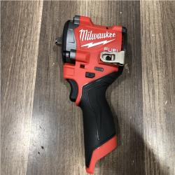 AS-IS Milwaukee FUEL 12V Lithium-Ion Brushless Cordless Stubby 3/8 in. Impact Wrench (Tool-Only)