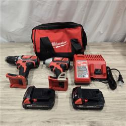 AS-IS Milwaukee 18V Cordless 2-Tool Drill/Driver and Impact Driver Kit