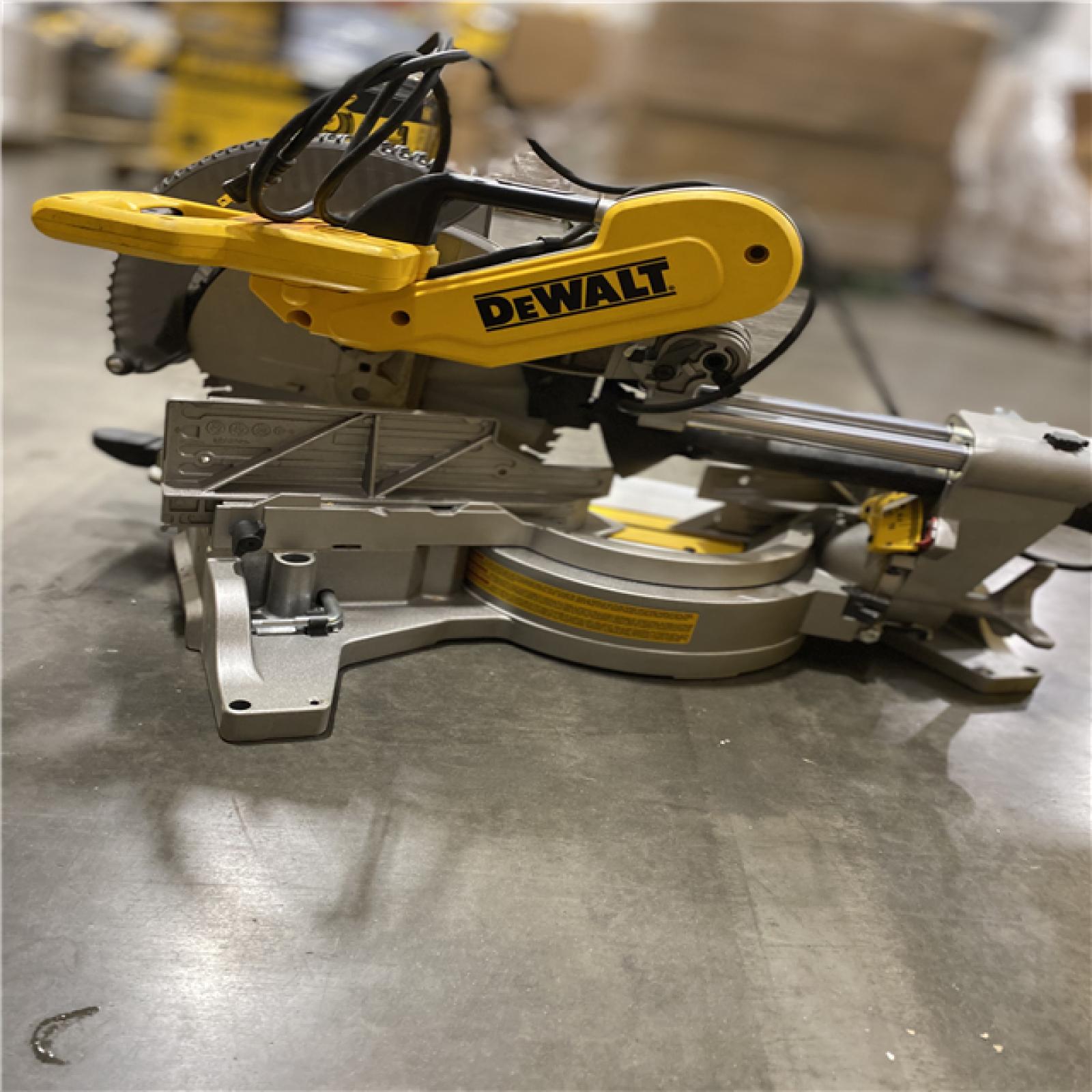 As-Is- DEWALT 15 Amp Corded 12 in. Double Bevel Sliding Compound Miter Saw