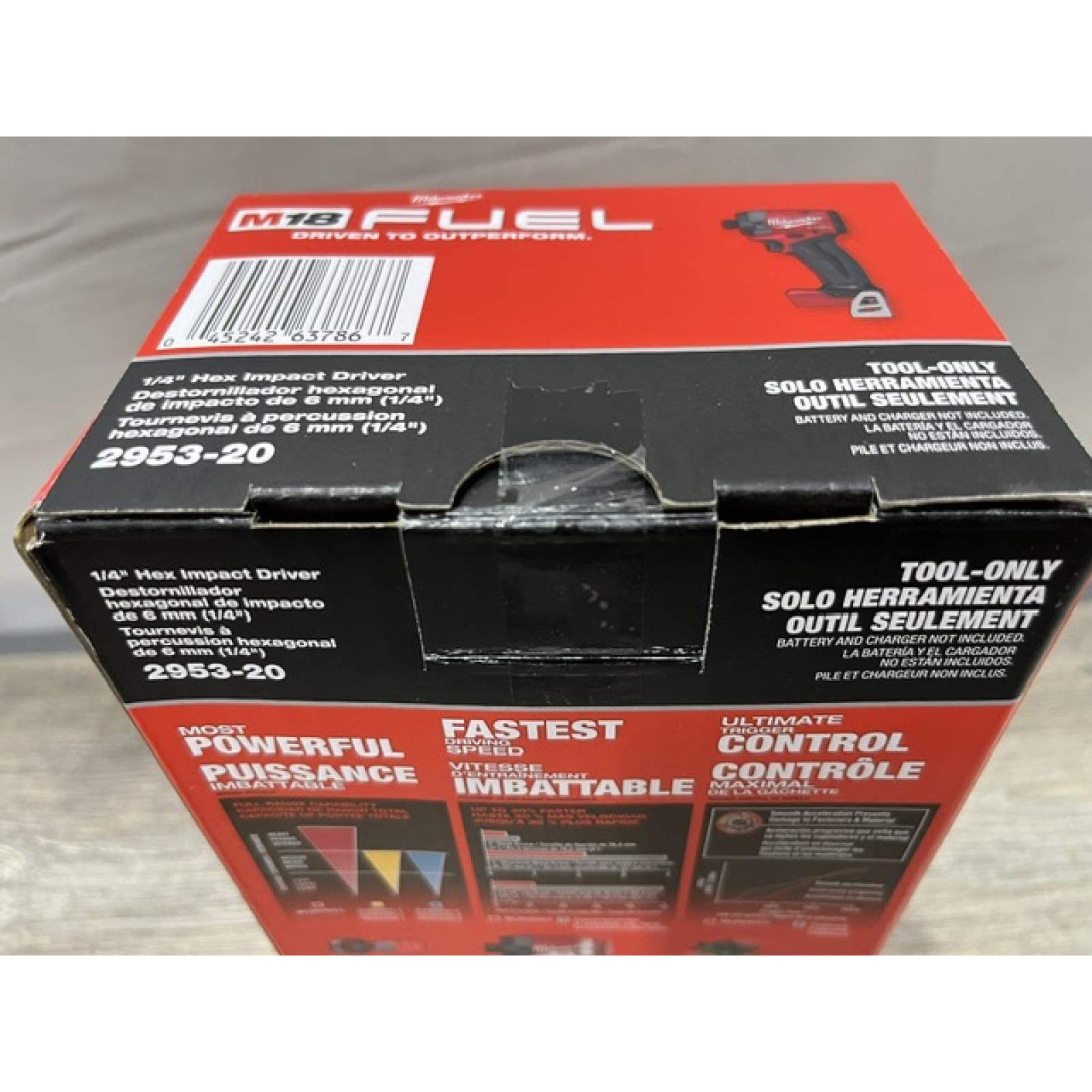 NEW - Milwaukee FUEL 18V Lithium-Ion Brushless Cordless 1/4 in. Hex Impact Driver (Tool-Only)