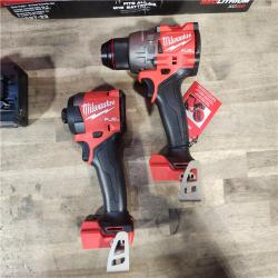 HOUSTON LOCATION - AS-IS (APPEARS LIKE NEW) MILWAUKEE FUEL 18V Lithium-Ion Brushless Cordless Hammer Drill and Impact Driver Combo Kit (2-Tool) with 2 Batteries