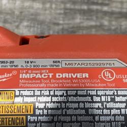 AS-IS Milwaukee FUEL 18V Lithium-Ion Brushless Cordless 1/4 in. Hex Impact Driver Kit