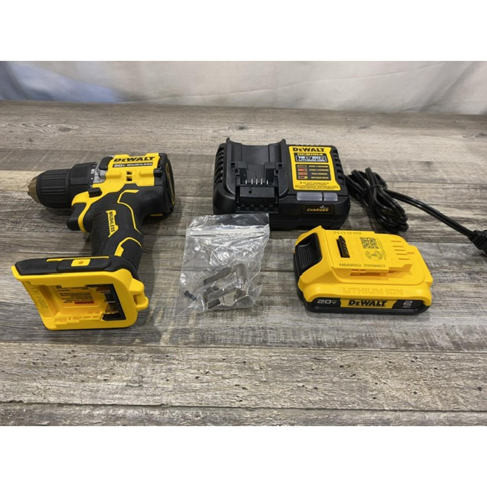 AS-IS DEWALT Atomic 20V Lithium-Ion Cordless Compact 1/2 in. Drill/Driver Kit