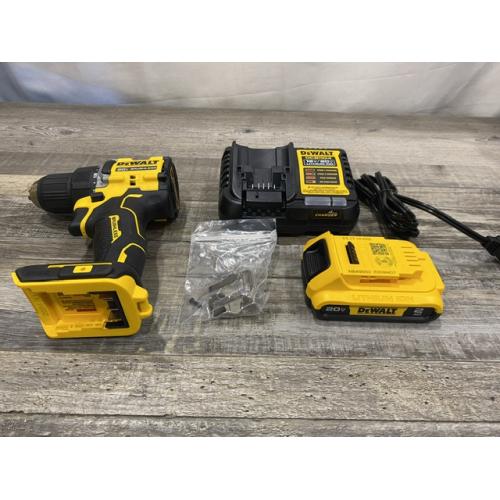 AS-IS DEWALT Atomic 20V Lithium-Ion Cordless Compact 1/2 in. Drill/Driver Kit