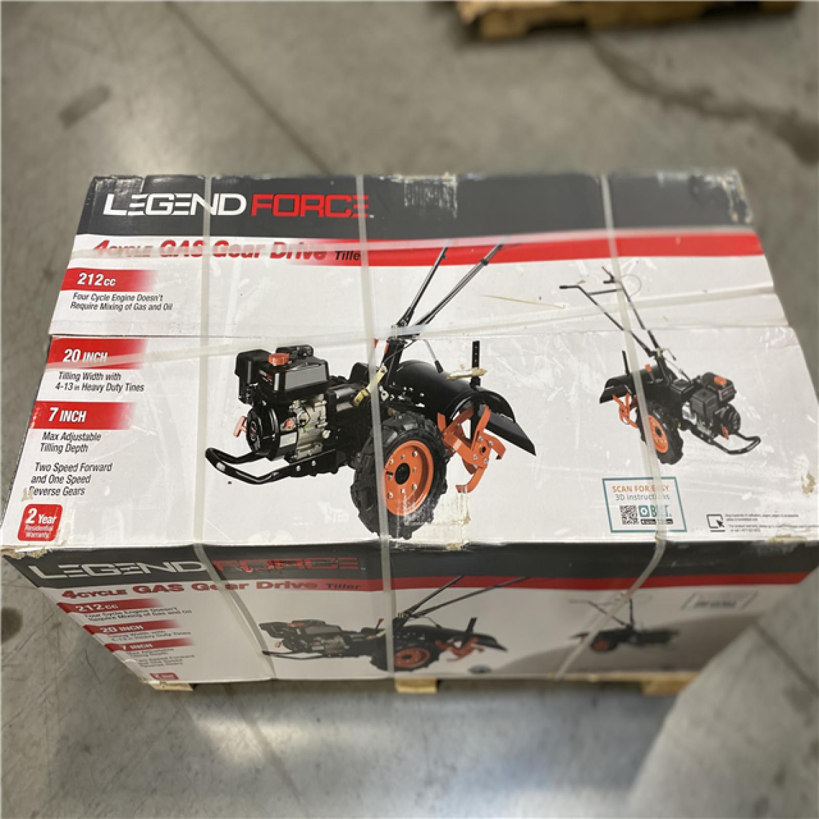 DALLAS LOCATION NEW! - Legend Force 20 in. 212 cc Gas Rear Tine Tiller, Forward/Reverse (7IN MAX DEPTH)