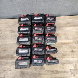 HOUSTON LOCATION - AS-IS MILWAUKEE BATTERY PACK QTY - 15