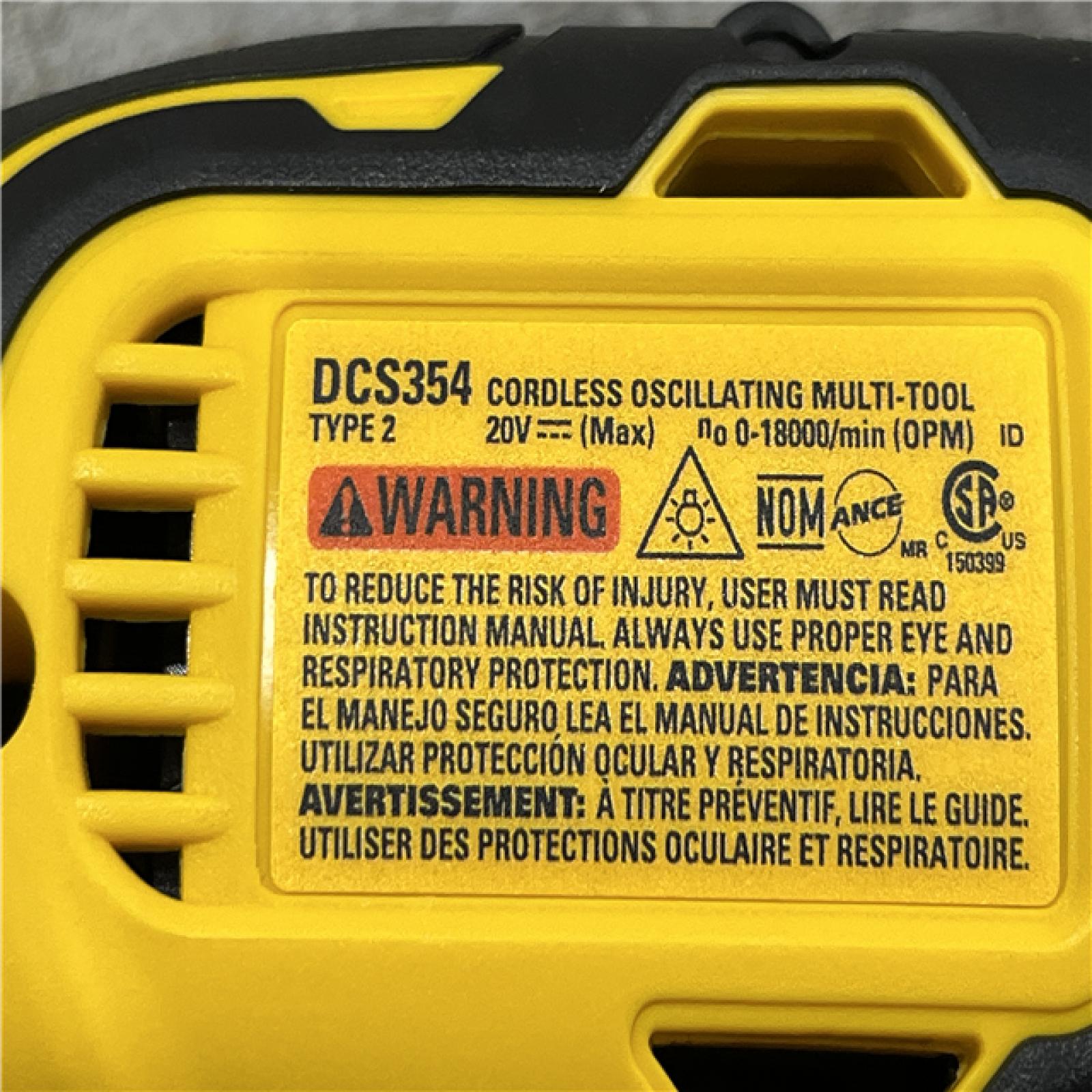 LIKE NEW - DEWALT ATOMIC 20V MAX Cordless Brushless Oscillating Multi Tool (Tool Only)