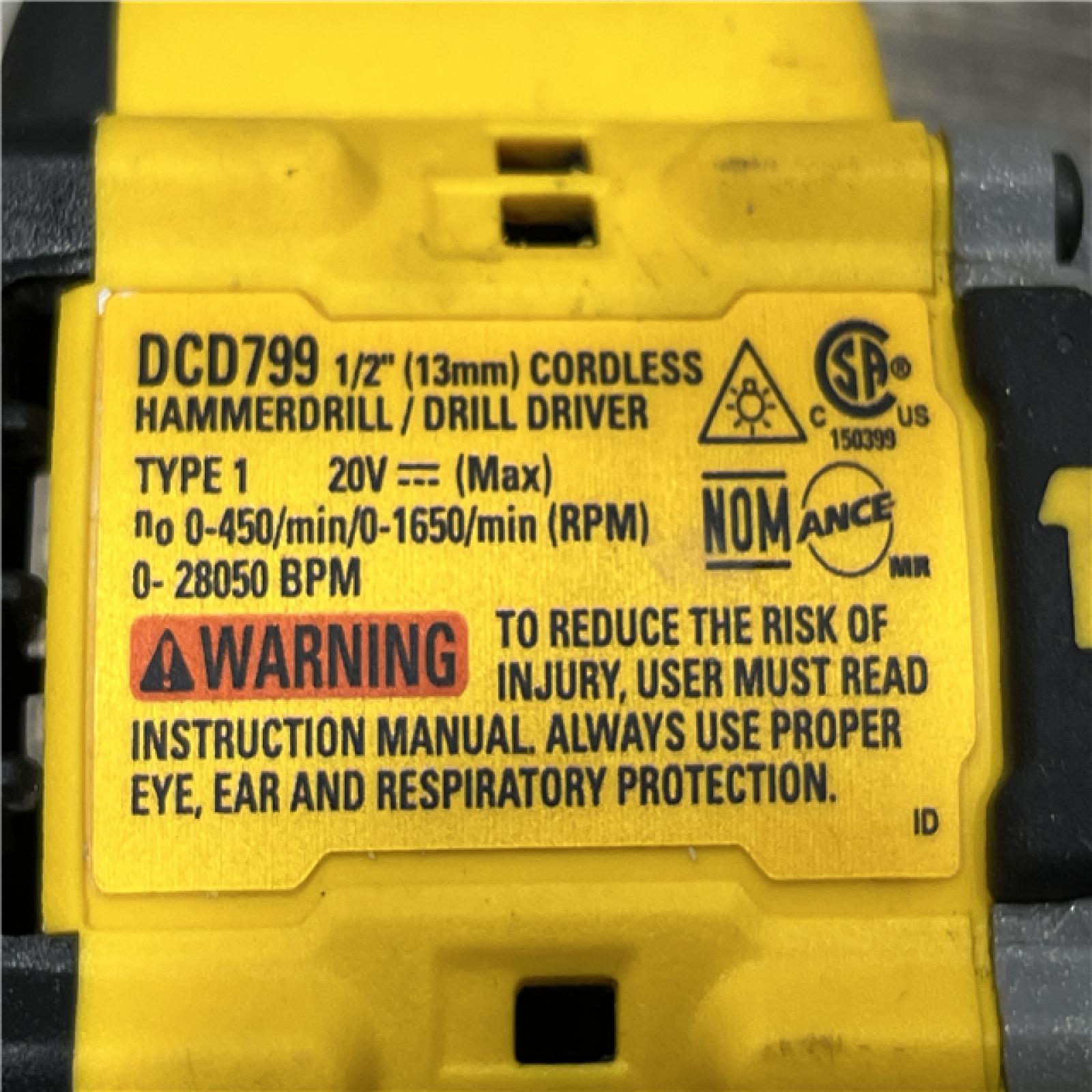 AS-IS DEWALT ATOMIC 20V Lithium-Ion Cordless 1/2 in. Hammer Drill Kit