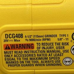 AS-IS DEWALT 20V MAX Cordless Brushless 4-1/2 in. Angle Grinder with Paddle Switch (Tool Only)