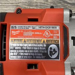 AS-IS Milwaukee 18V Lithium-Ion Brushless Cordless 1/2 in. Compact Hammer Drill/Driver Kit