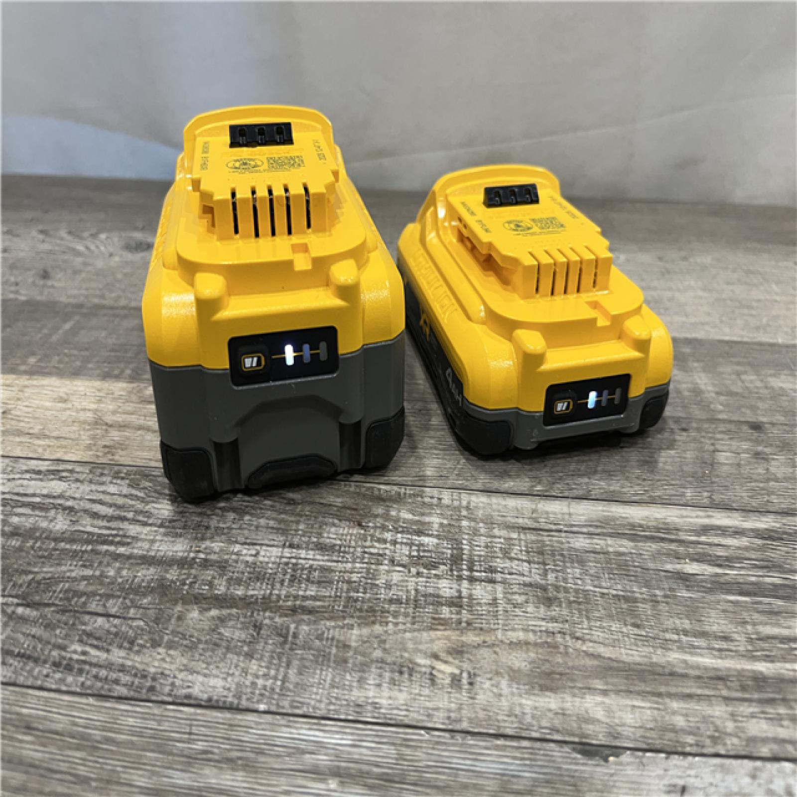 AS-IS DEWALT 20V XR Lithium-Ion Starter Pack with 8.0 Ah and 4.0 Ah Battery Packs and Charger