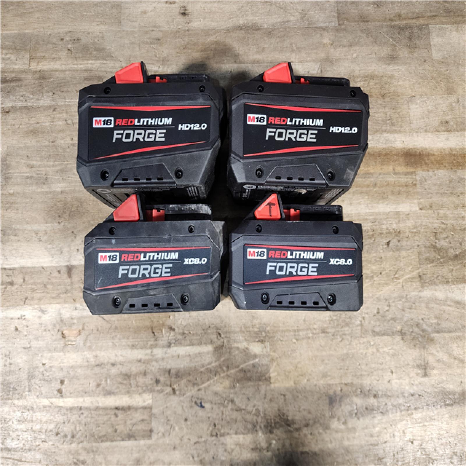 HOUSTON LOCATION - AS-IS MILWAUKEE FORGE BATTERY PACK QTY - 4