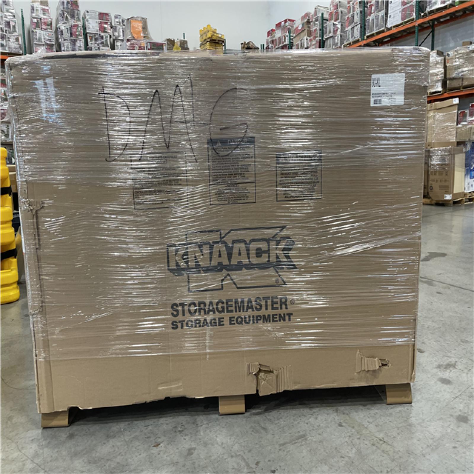 DALLAS LOCATION - AS-IS Knaack 49 in. W x 30 in. L x 72 in. H  Steel Jobsite Storage Piano Box with Lock