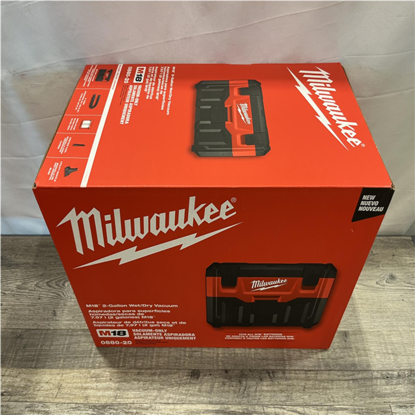 NEW - Milwaukee 18-Volt 2 Gal. Lithium-Ion Cordless Wet/Dry Vacuum (Vacuum-Only)