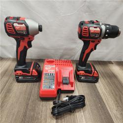 AS-IS- Milwaukee 18V Cordless Brushed 2-Tool Drill/Driver and Impact Driver Kit