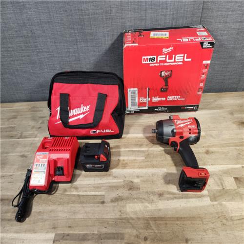 HOUSTON LOCATION - AS-IS (APPEARS LIKE NEW) Milwaukee M18 1/2 in. Cordless Brushless High Torque Impact Wrench Kit (Battery & Charger)