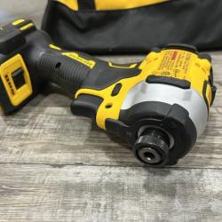 AS-IS DEWALT ATOMIC 20V MAX Lithium-Ion Cordless 1/4 in. Brushless Impact Driver Kit