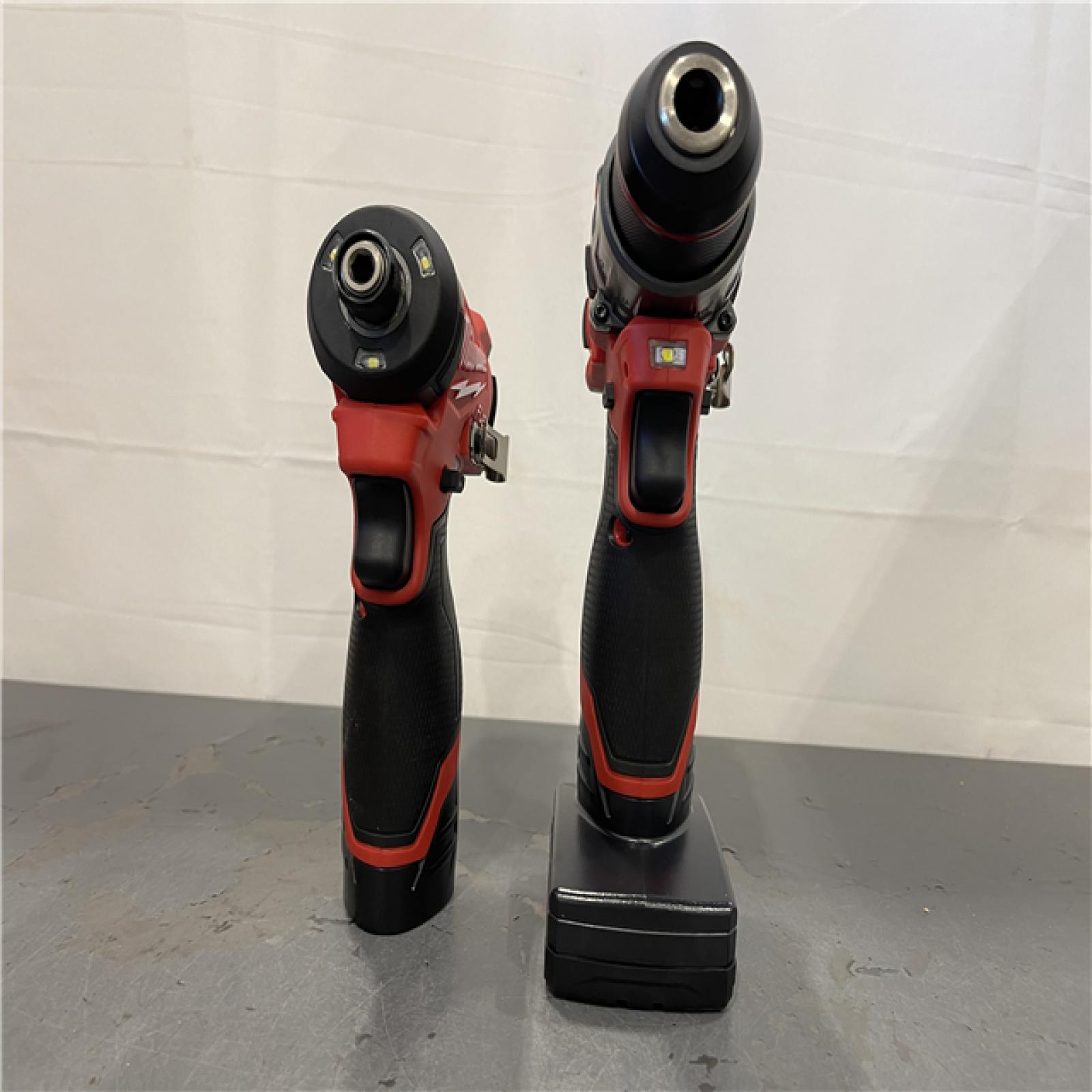 AS-IS - Milwaukee M12 FUEL 12-Volt Lithium-Ion Brushless Cordless Hammer Drill and Impact Driver Combo Kit