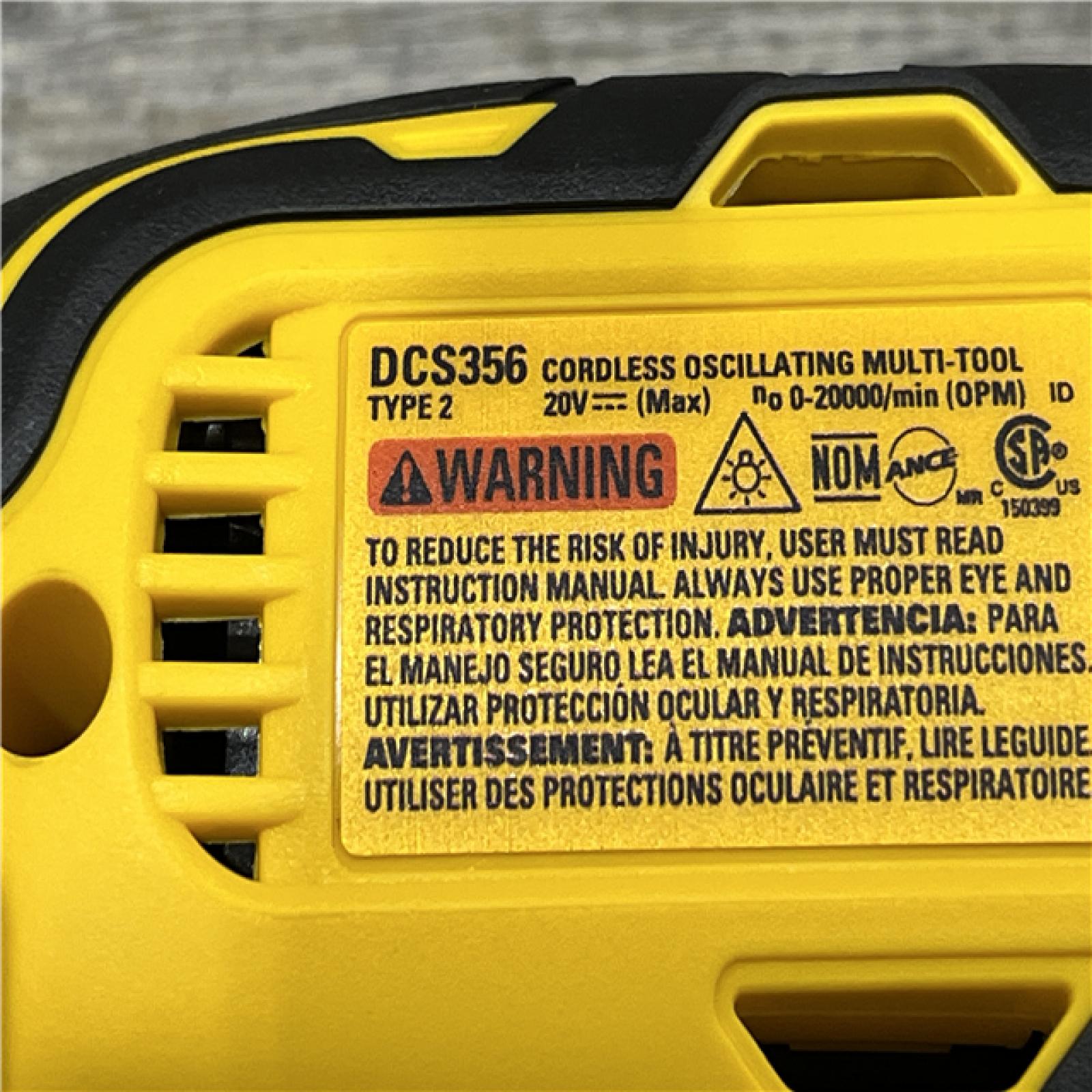 AS-IS DEWALT 20V MAX XR Cordless Brushless 3-Speed Oscillating Multi Tool Kit