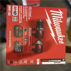 NEW! - Milwaukee M18 18V Lithium-Ion Cordless Drill Driver/Impact Driver Combo Kit