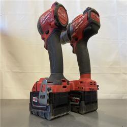 AS-IS - MILWAUKEE FUEL 18V Lithium-Ion Brushless Cordless Hammer Drill and Impact Driver Combo Kit