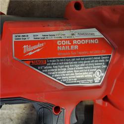 HOUSTON LOCATION - AS-IS Milwaukee M18 FUEL 18-Volt Lithium-Ion Brushless Cordless Coil Roofing Nailer (Tool Only)