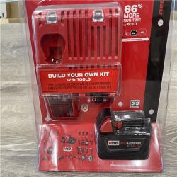 New - Milwaukee 18-Volt Lithium-Ion XC Starter Kit with One 5.0Ah Battery and Charger
